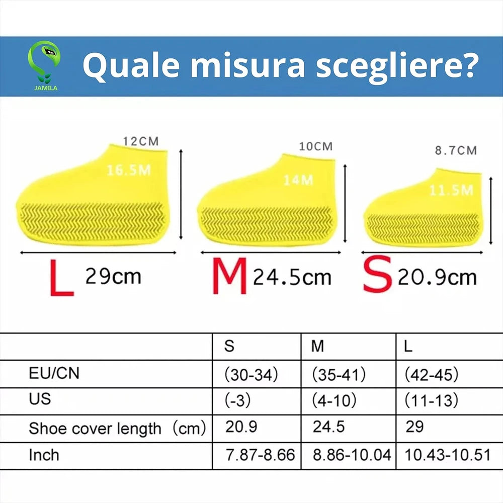 Jamila Copriscarpe Impermeabili in Silicone