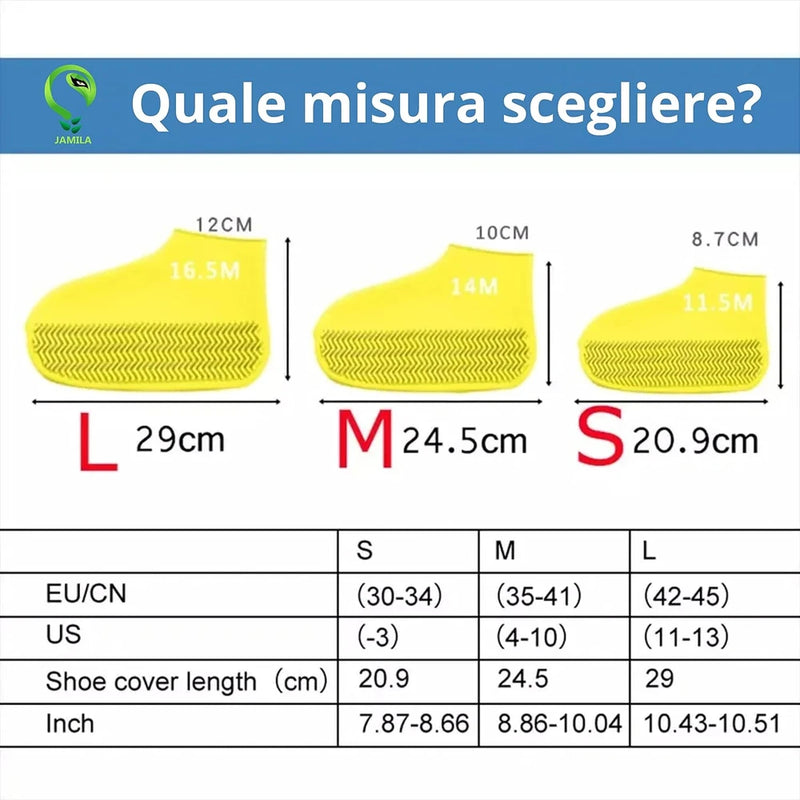 Jamila Copriscarpe Impermeabili in Silicone