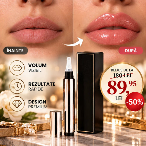 Gloss pentru Volum și Buze Mai Pline cu Acid Hialuronic și Colagen