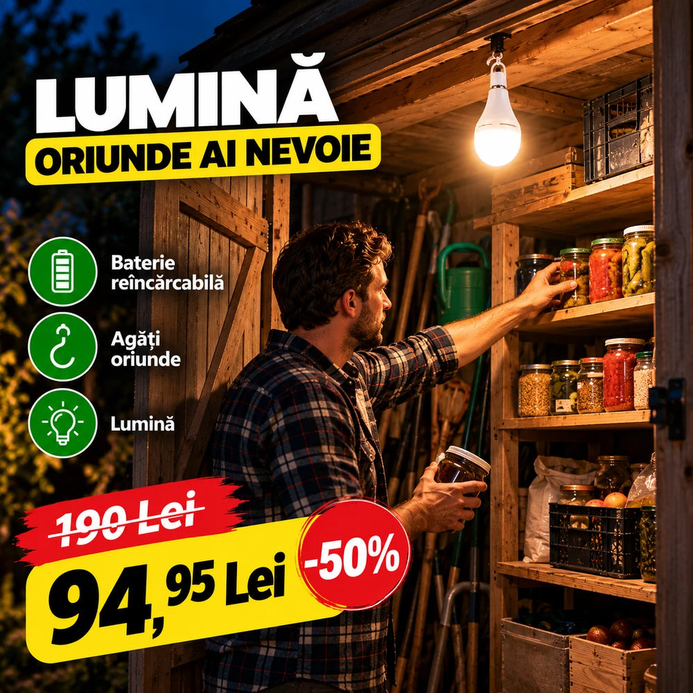 Bec Portabil cu Cârlig, Ideal pentru Pene de Curent și Camping